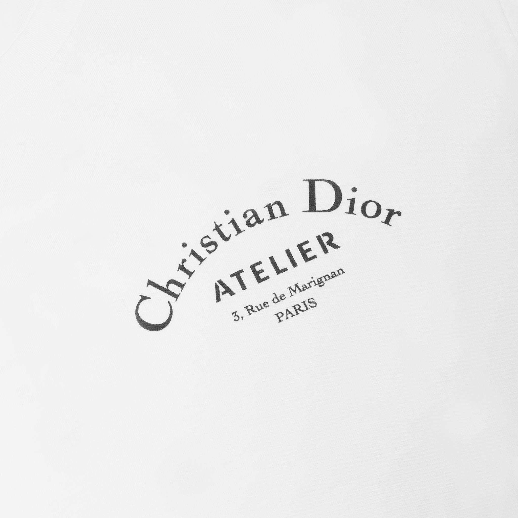 Detail View of Dior Homme 'Christian Dior Atelier' White T Shirt 293J645A0677_C988